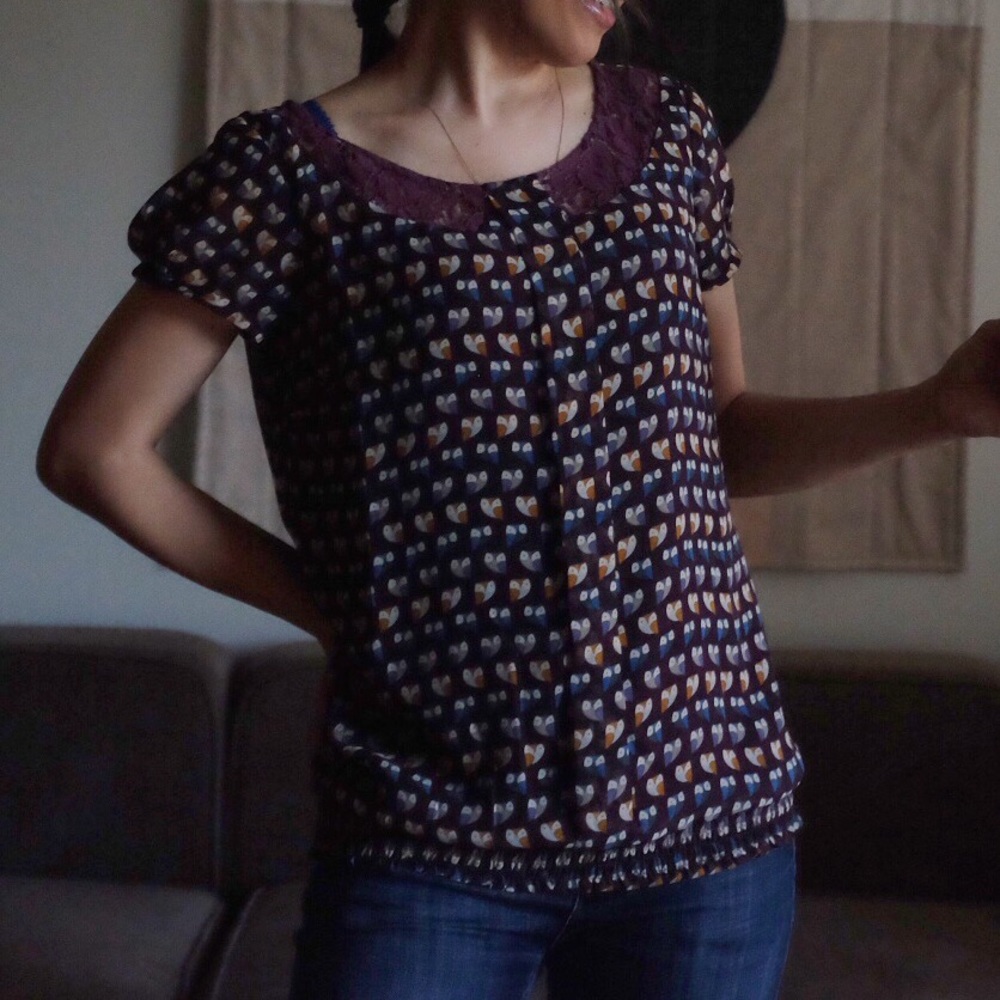 Peter Pan Owl Sheer Top